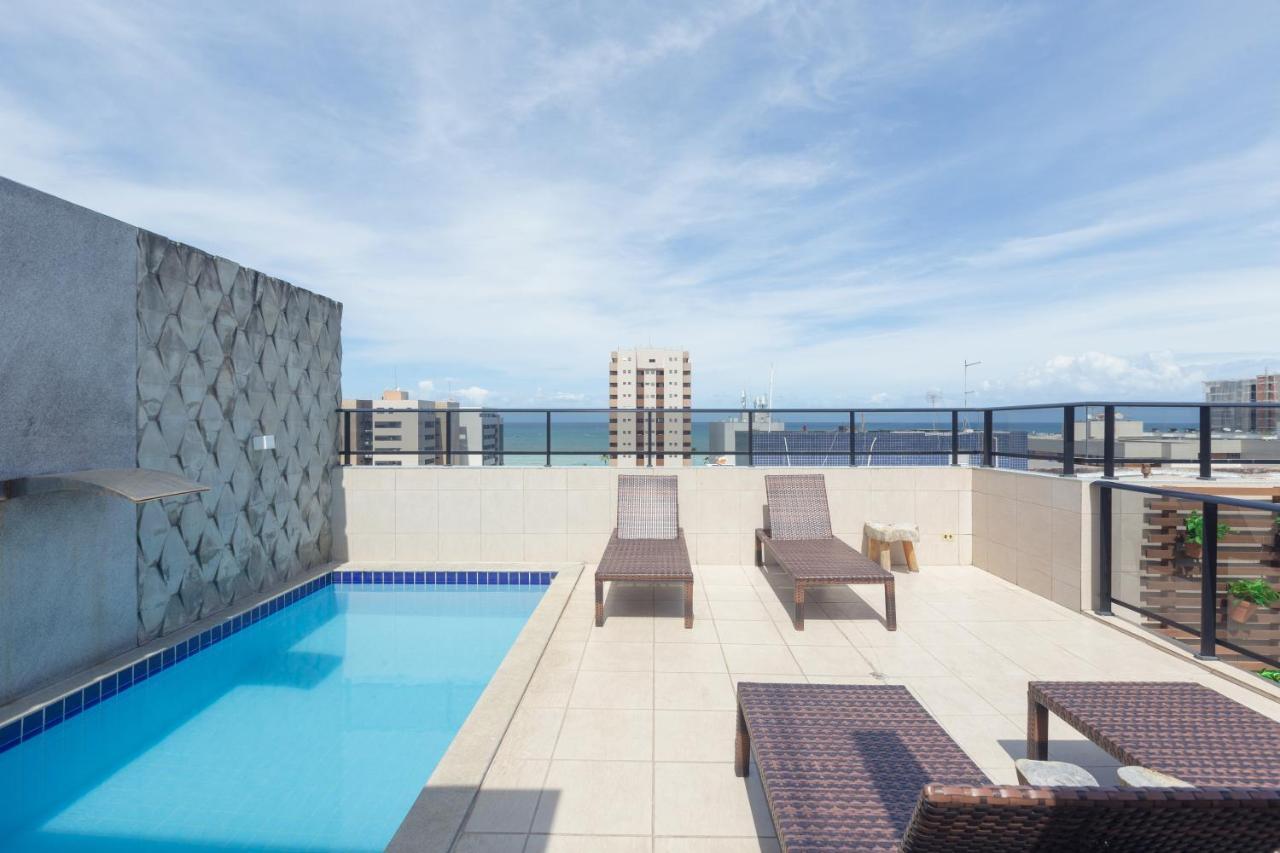 Flat Quarto E Sala C/ Vista Mar Espetacular Apartman Maceió Kültér fotó